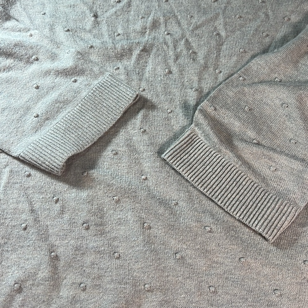 Christopher & Banks Sweater size XL tan/cream bubble texture - Picture 3 of 6